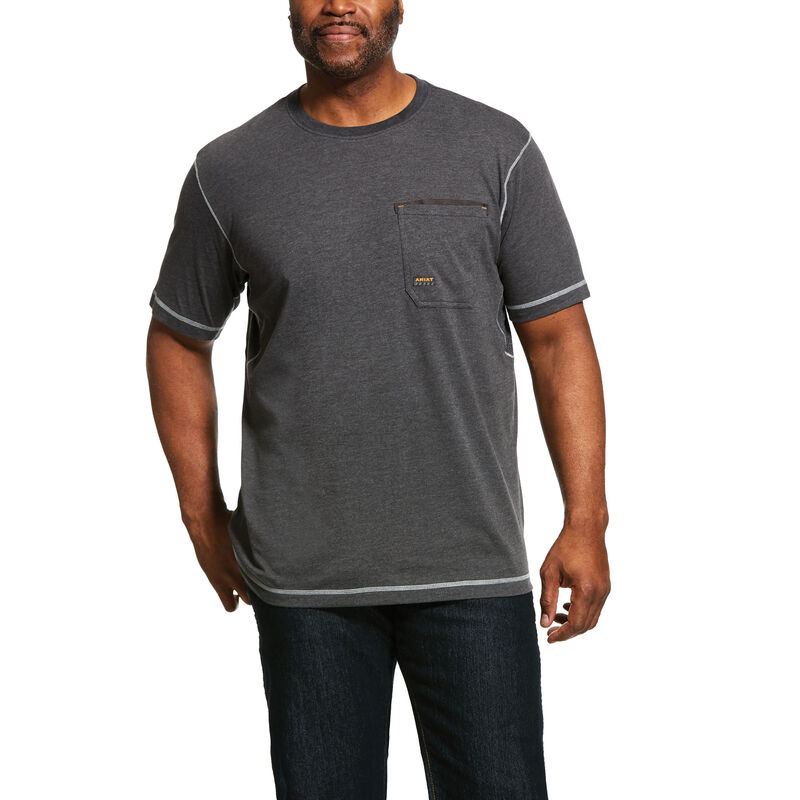 Ariat Rebar Workman - T Shirts DiepGrijs Heren - 35839-687